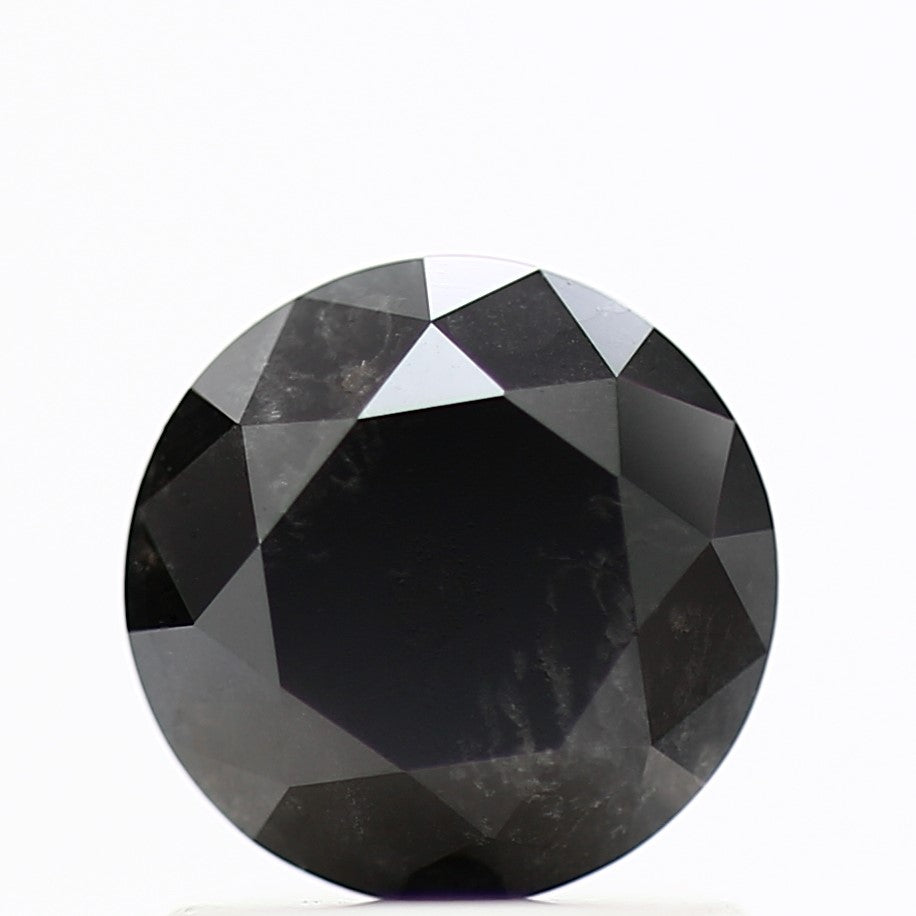 GIA round black certified diamonds